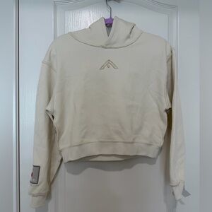 Red Bull Mirage Coachella Limited Edition Cropped Hoodie Cream Sweatshirt Size M